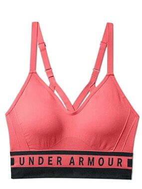 Under Armour Coral Pink Sports Bra with Branded Band